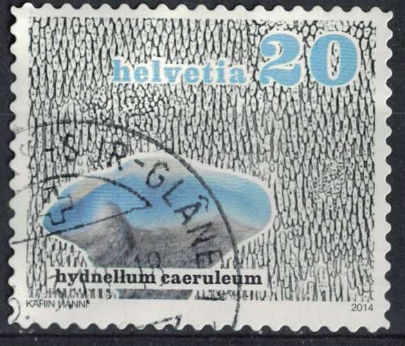 Suisse 2014 Oblitéré Used Champignon Hydnellum caeruleum SU