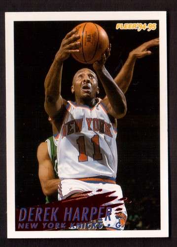 Basket NBA Fleer 94-95 New York Knicks  n° 155 Derek Harper . G