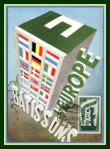 Italia Cartolina Maximum Yv. N° 731 Europa 1956