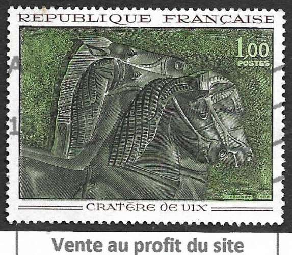 France 1966 Y&T 1478 oblitéré - Vase Cratère de Vix