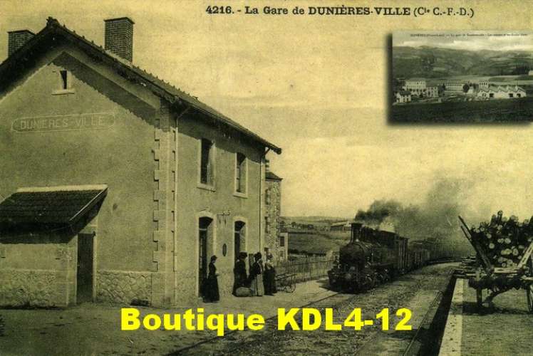 VFV 36 - Train en gare - DUNIERES VILLE - 43 - CFD Vivarais