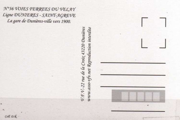 VFV 36 - Train en gare - DUNIERES VILLE - 43 - CFD Vivarais