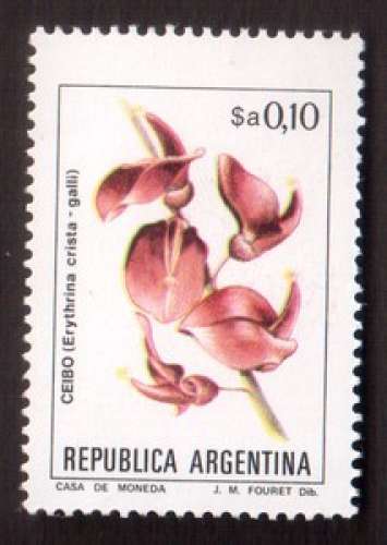Argentine 198?  Y&T ** 1353  ceibo  0,10