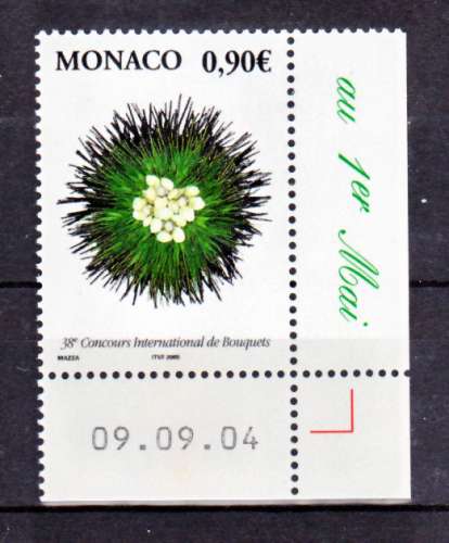 MONACO 2462 bouquet 2004 coin daté neufs ** luxe MNH prix de la poste 0.9  