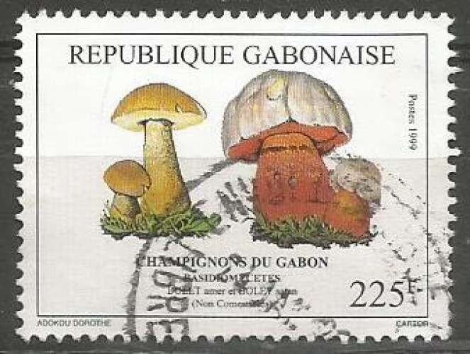 Gabon - 1999 - Y&T n° 994 - Obli. - Bolet amer et bolet satan - Champignons - Flore