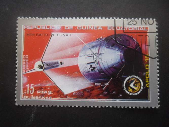 GUINEE EQUATORIALE poste aérienne N°1A Apollo 15 oblitéré 