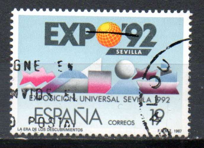 Espagne Yvert N°2493 Oblitéré Expo universelle SEVILLE 92 1987