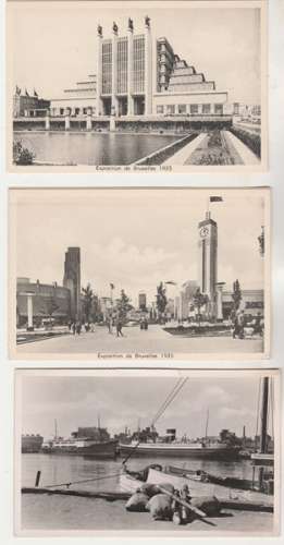 3 cpsm Exposition de Bruxelles 1935