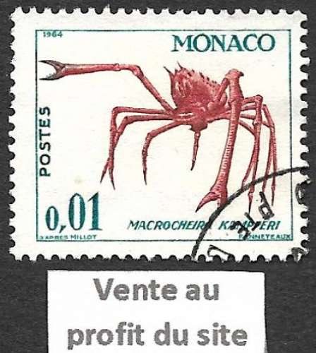 Monaco 1960-65 Y&T 537A oblitéré - Crabe