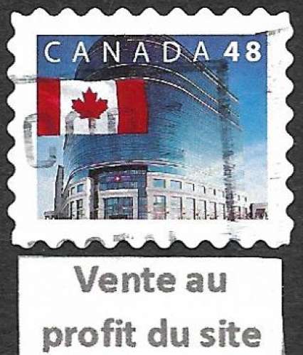 Canada 2002 Y&T 1906 oblitéré - Drapeau et siège social de Postes Canada à Ottawa