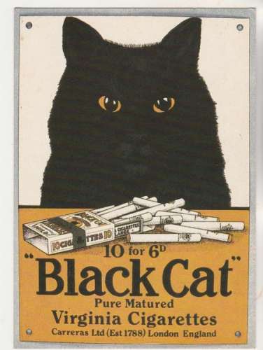 Cpm Black Cat Virginia Cigarettes ( Publicité Nugeron )