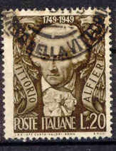 Italie 1949 YT 543 Obl Bicentenaire de la naissance du poète Vittorio Alfieri