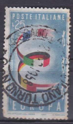 Italie 1957 YT 744 Obl Europa