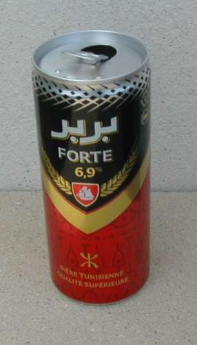 Cannette vide Empty Can Berber Forte Bière Tunisienne Qualité Supérieure 24 cl