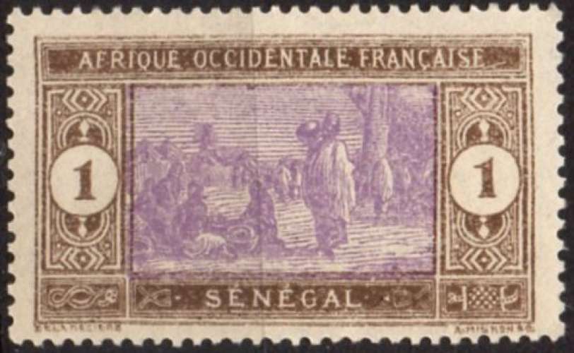 E655N - Y&T n° 53 - neuf sans charnière - Marché indigène - 1914/17 - Sénégal