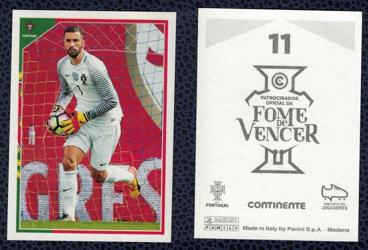 Portugal Panini Football Fome de Vencer Rui Patricio N° 11