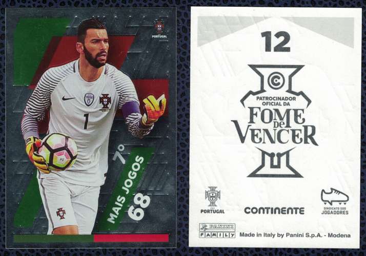 Portugal Panini Football Fome de Vencer Rui Patricio N° 12