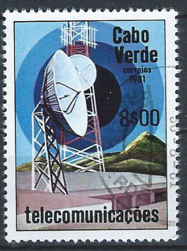 Cap-Vert - 1981 - Y & T n° 449 - Télécommunications - Station de transmission des ondes hertziennes 