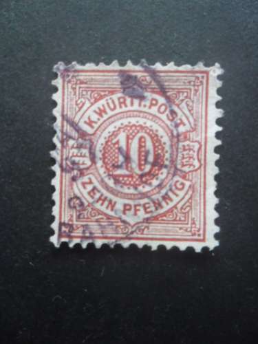 WURTEMBERG N°46 oblitéré cote 1€ 