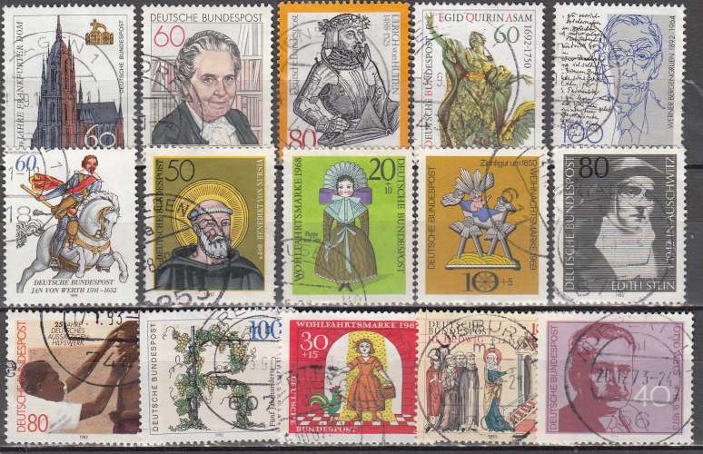 RFA  petit lot de 15 timbres oblitérés
