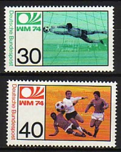 RFA 1974  Y&T  657-658  N**  sports  football