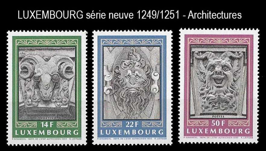 Luxembourg - Y&T 1249 à 1251 ** neuf - Sculptures - année 1992