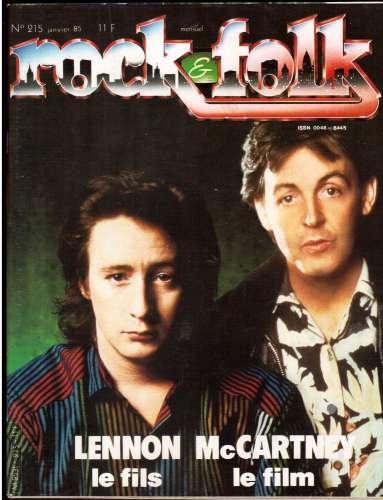 Magazine Rock & Folk n° 215 janv 85 Julian Lennon Mc Cartney - Paul Young...