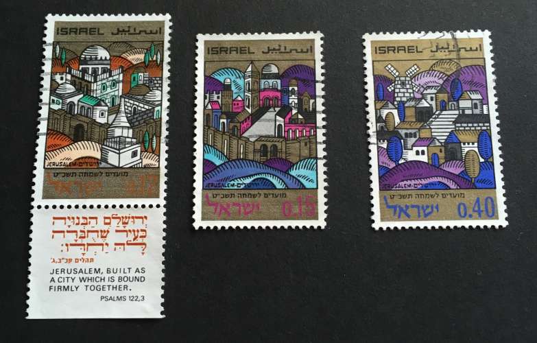 Israel 1968 YT 363, 364 et 366