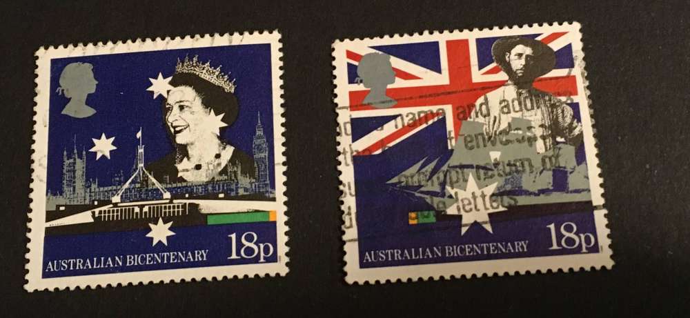 GB 1988 Australian Settlement  18p YT 1315-1316