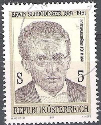 Österreich 1987 Michel 1892 O Cote (2009) 0.60 Euro Erwin Schrödinger Cachet rond