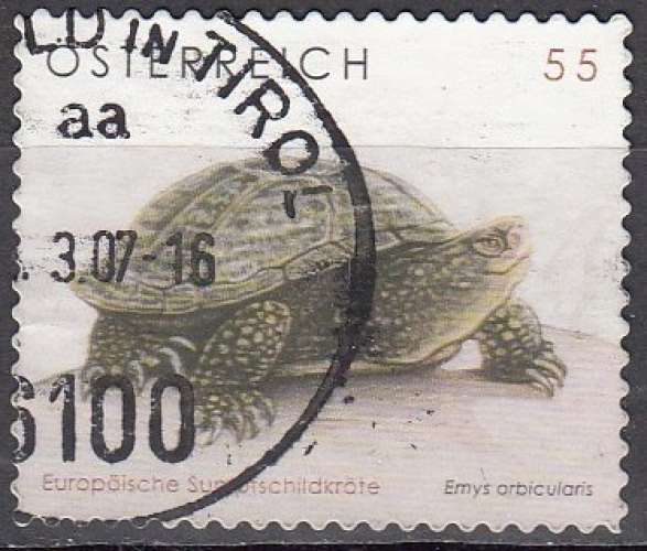 Österreich 2006 Michel 2624 O Cote (2009) 1.10 Euro Tortue des marais Cachet rond