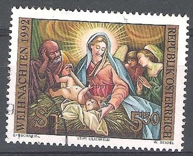 Österreich 1992 Michel 2081 O Cote (2009) 0.60 Euro Noël Naissance de Jésus-Christ Cachet rond