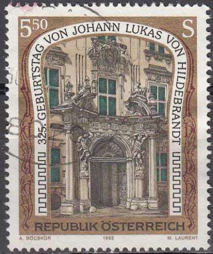 Österreich 1993 Michel 2085 O Cote (2009) 0.70 Euro Vienne Palais Daun-Kinsky Cachet rond