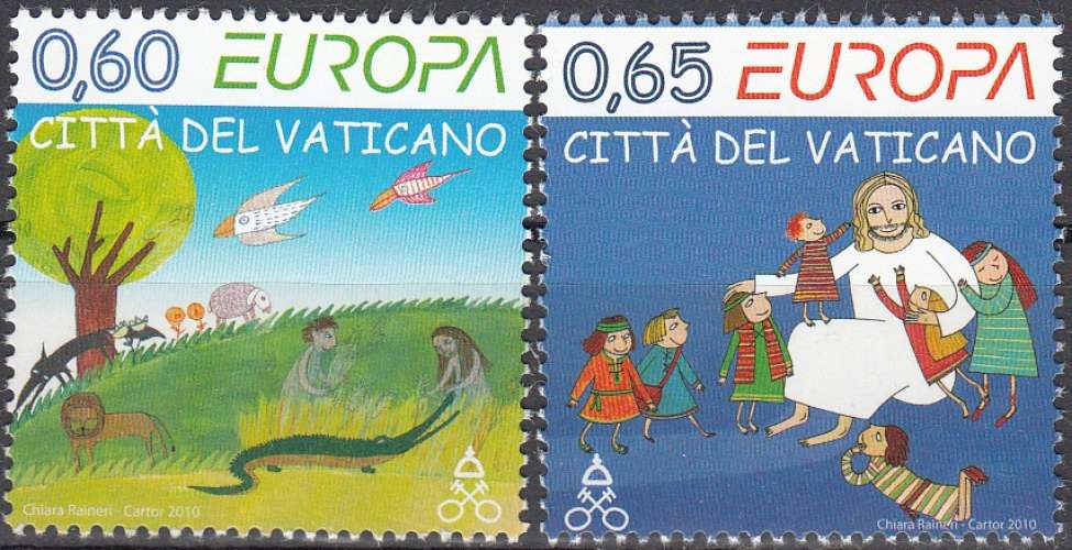 Vaticano 2010 Michel 1669 - 1670 Neuf ** Cote (2017) 3.80 Euro Europa CEPT Les livres pour enfants 