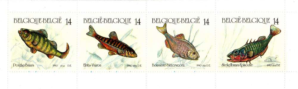 Belgique Carnet C2383 Poissons d´eau douce