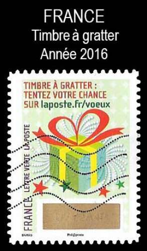 France - Timbre à gratter - AA 1337 oblitéré - Tentez votre chance - année 2016