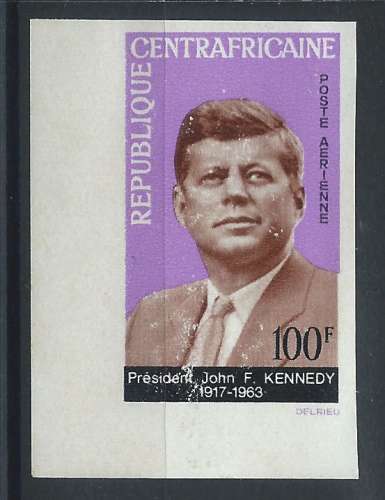 Centrafrique PA N°26** (MNH) 1964 - Président Kennedy - N.Dentelé 