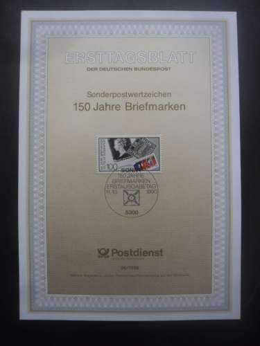 RFA FDC 150 Jahre Briefmarken 26/1990