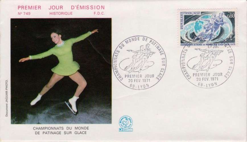 France 1971 Lyon (69) Championnats du monde de patinage artistique (EPJ / FDC)