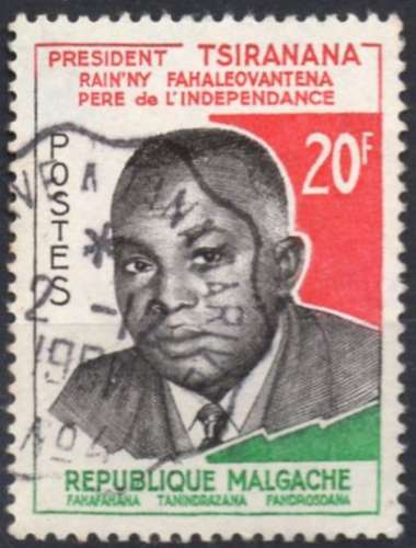 1475N - Y&T n° 355 - oblitéré - Président Tsiranana - 1960 - Madagascar