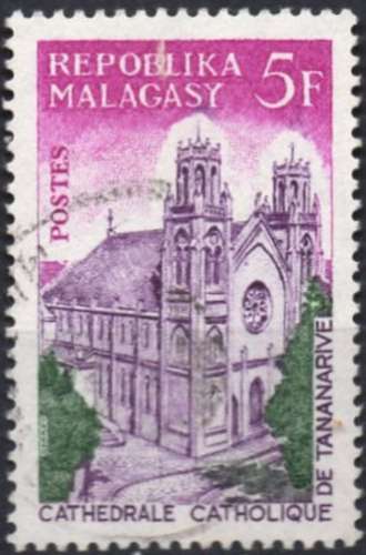 1479N - Y&T n° 432 - oblitéré - Cathédrale catholique de Tananarive - 1967 - Madagascar