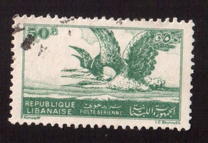 Liban 1946 PA Y&T 9 (o) hérons et mont Sanin  cote 1,75€