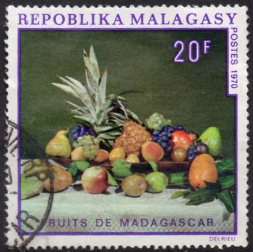 1814N - Y&T n° 476 - oblitéré - Fruits de Madagascar - 1970 - Madagascar