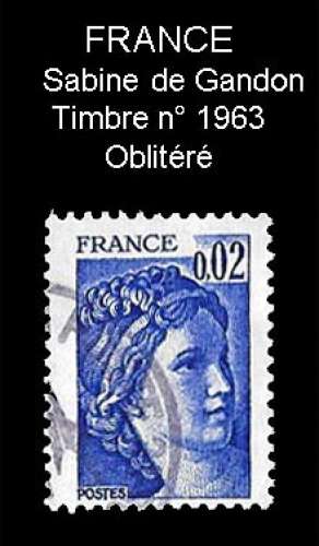 France - Y&T n° 1963 (o) - Sabine de gandon - année 1977 - 78