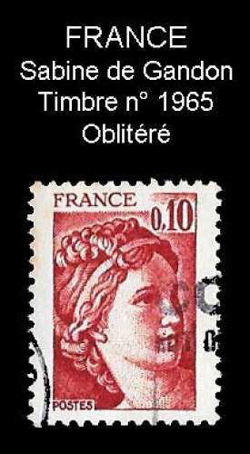 France - Y&T 1965 (o) - Sabine de gandon - année 1977 - 78