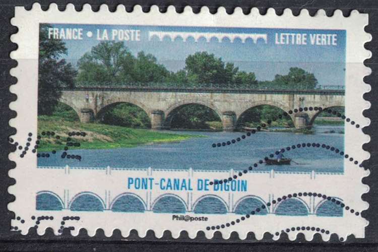 France 2017 Oblitéré Used Ponts et Viaducs Pont Canal de Digoin Y&T 1469