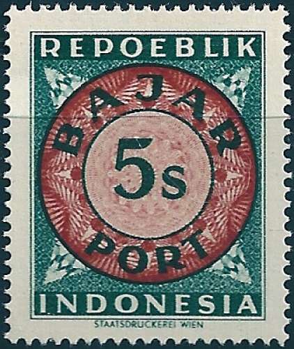 Indonésie - Taxe - 1948 - Mi T04** - MNH - ( émission de Vienne )