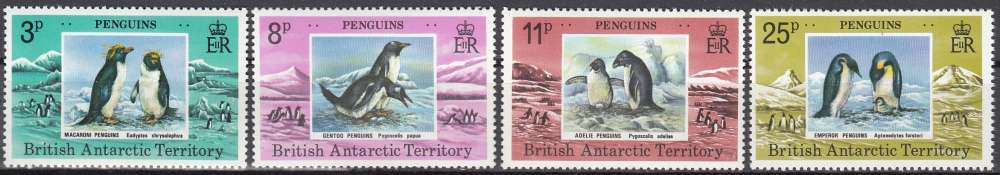 British Antarctic Territory 1979 Michel 74 - 77 Neuf ** Cote (2005) 34.10 Euro Manchots