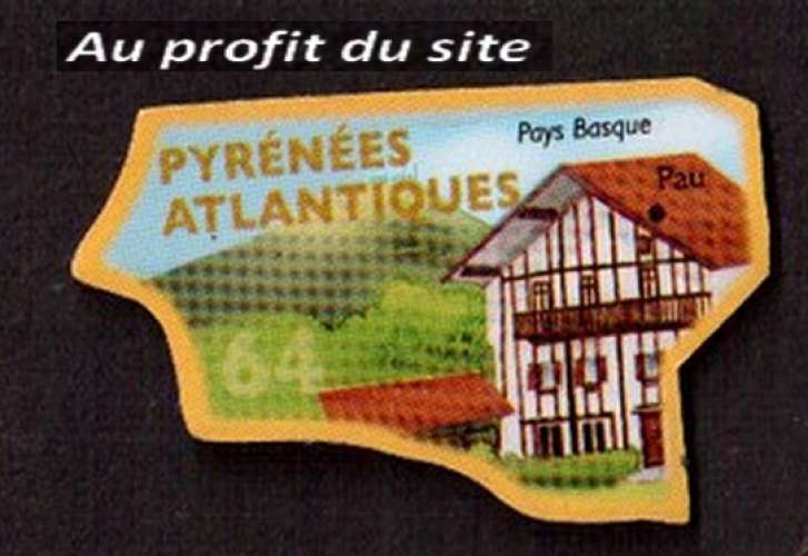 Au profit du site magnets carte France 64 Pyrénées Atlantiques