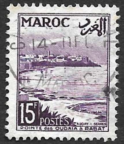 Maroc 1951-54 Y&T 312 oblitéré - Pointe de Oudayas 